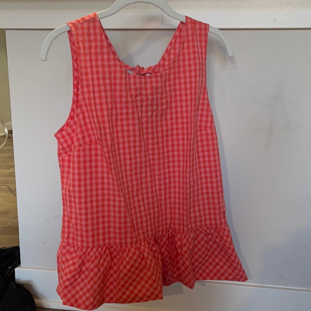 J Crew plaid tank top size S